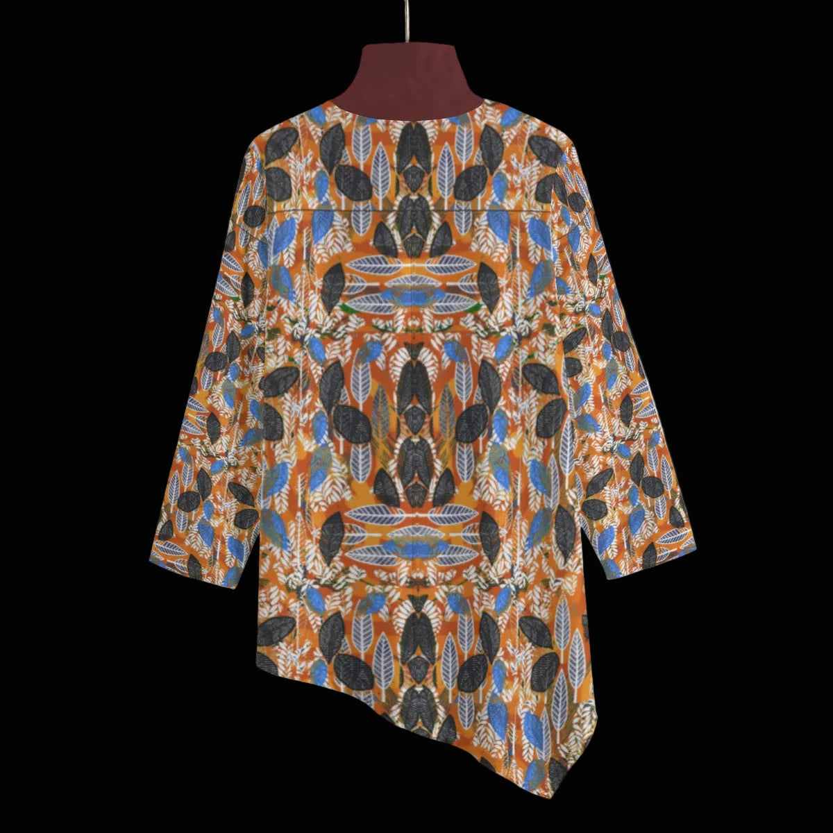 “Bohemian Canopy” Women's Turtleneck T-shirt With Sloping Hem