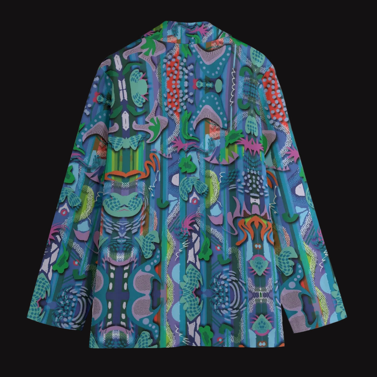 “Underwater Echoes” Women's Leisure Blazer | 245GSM Cotton