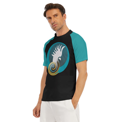 “Sulphur Crested Surf” Men's Tight Surf Clothing With Half Sleeves
