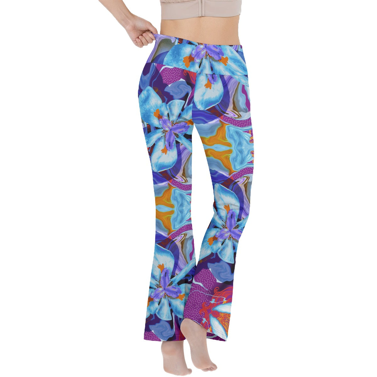 “The Blue Dietes” Women's Reversible High-Waisted Yoga Pants