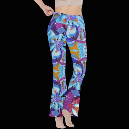 “The Blue Dietes” Women's Reversible High-Waisted Yoga Pants