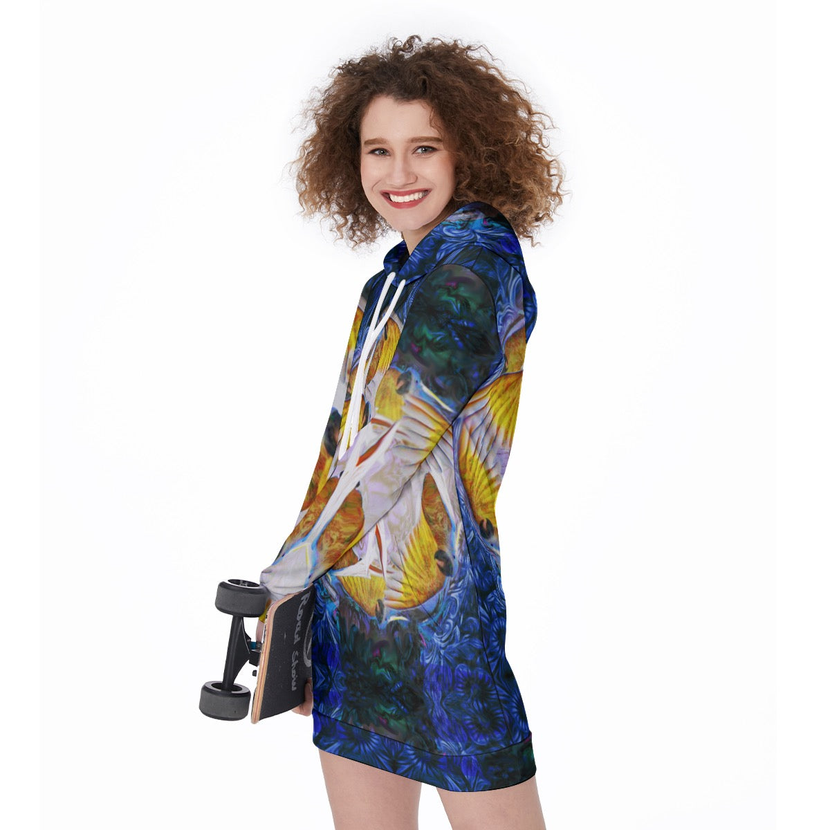 “Luna Flock” Women's Long Hoodie