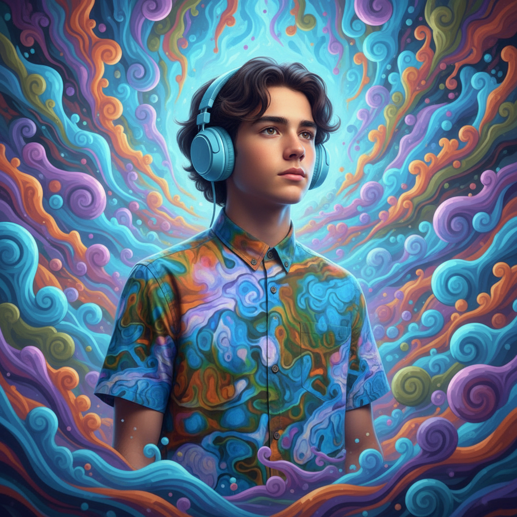 “Marbled Tide” Men's Breathable Cotton Shirt|125GSM