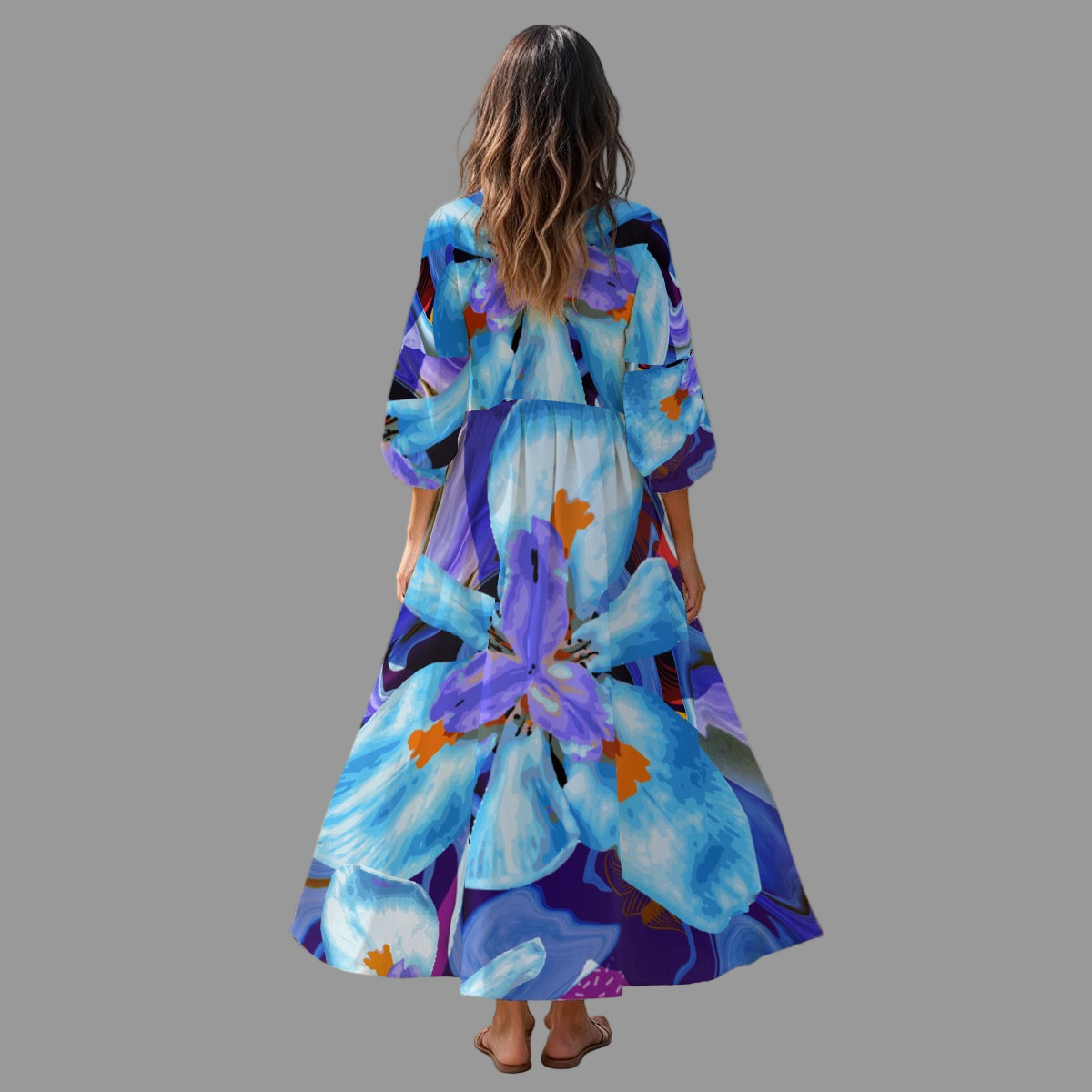 “The Blue Dietes” Long Sleeve Dress