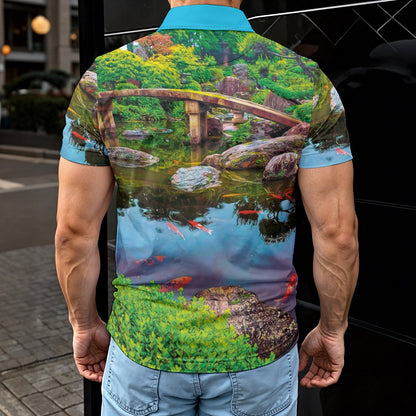“Japanese Garden” Men's Polo Shirt