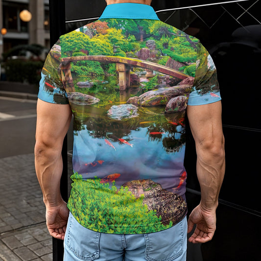 “Japanese Garden” Men's Polo Shirt