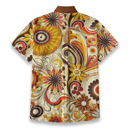 “Retro Paisley” Men's Breathable Cotton Shirt|125GSM