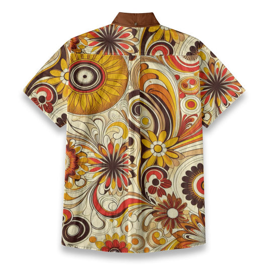 “Retro Paisley” Men's Breathable Cotton Shirt|125GSM