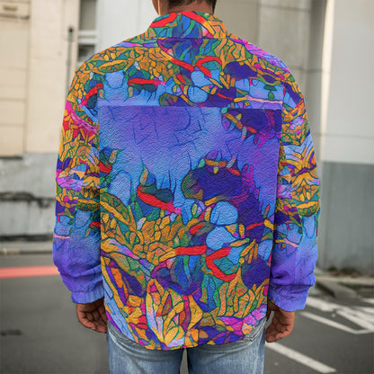 “Cerulean Spectrum” Men's Casual Lapel Jacket