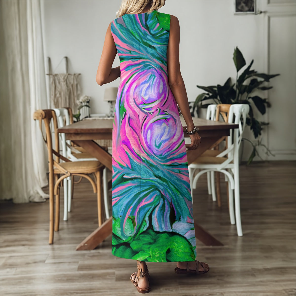 “Noosa”  Women's V-Neck Long Dress