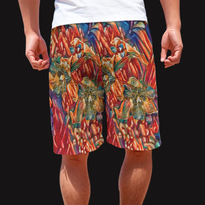 “Orchid Flames” Men's Cargo Shorts