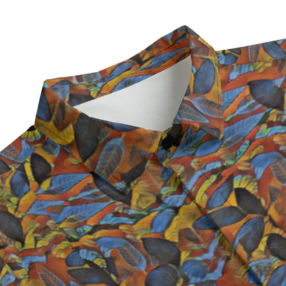 “Sapphire Rust” Men's Lapel Collar Shirt With Concealed Placket |115GSM Cotton poplin