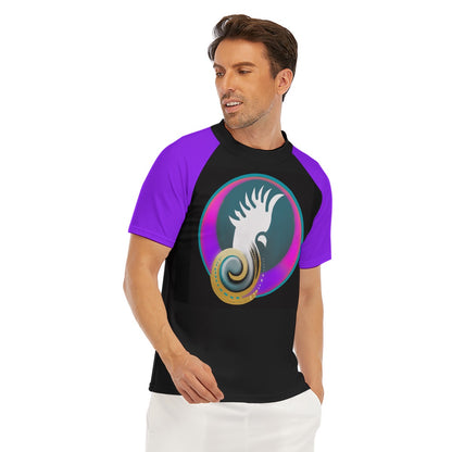 “Sulphur Crested Surf” Men's Tight Surf Clothing With Half Sleeves