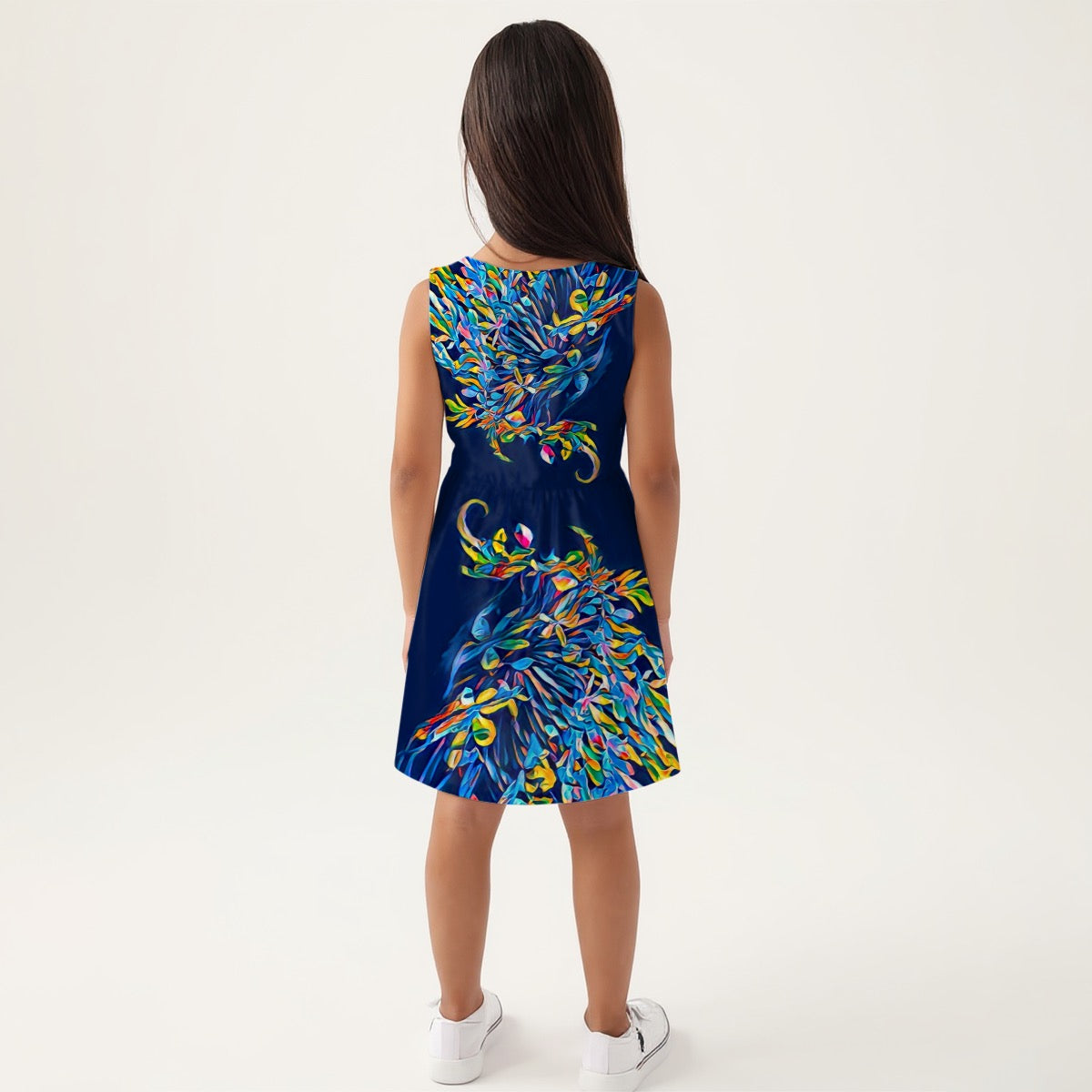 “Florina” Girls Sleeveless A-Line Dress