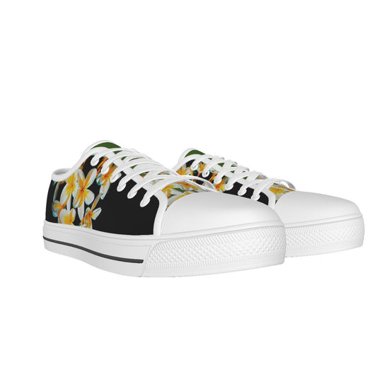 “Frangipani” Women's White Sole Canvas Shoes