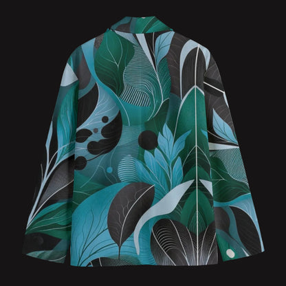 “Tangled Teal”  Men's Casual Flat Lapel Collar Blazer | 245GSM Cotton