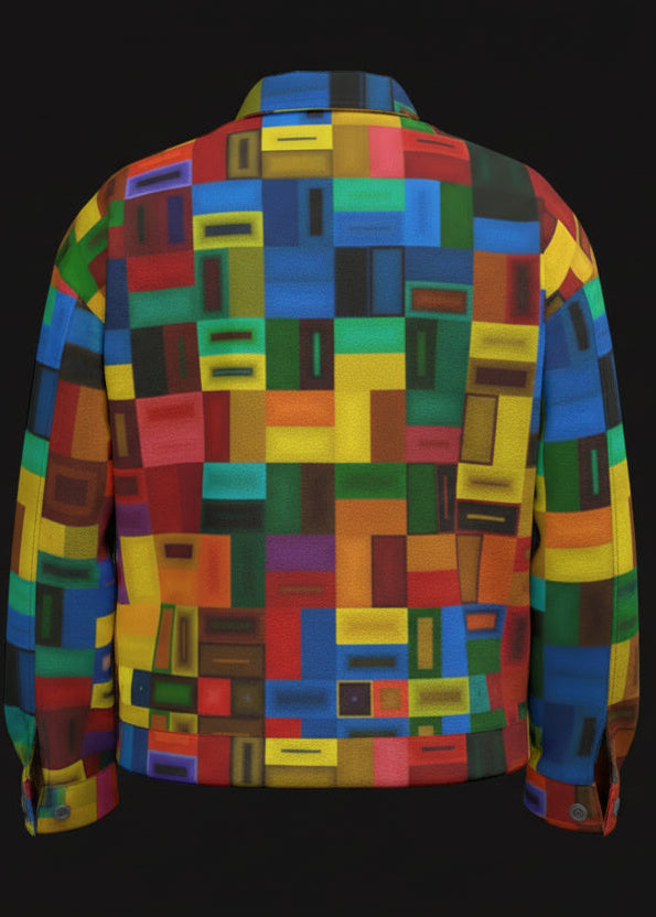 “Blocked” Unisex Lapel Jacket | 245GSM Cotton