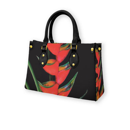 “Heliconia” Women's Tote Bag With Black Handle