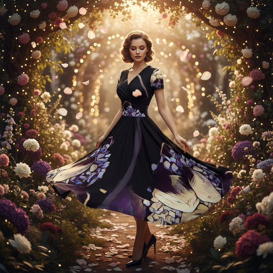 “Rocks and Stones” Women's Short Sleeve V Neck Midi Dress