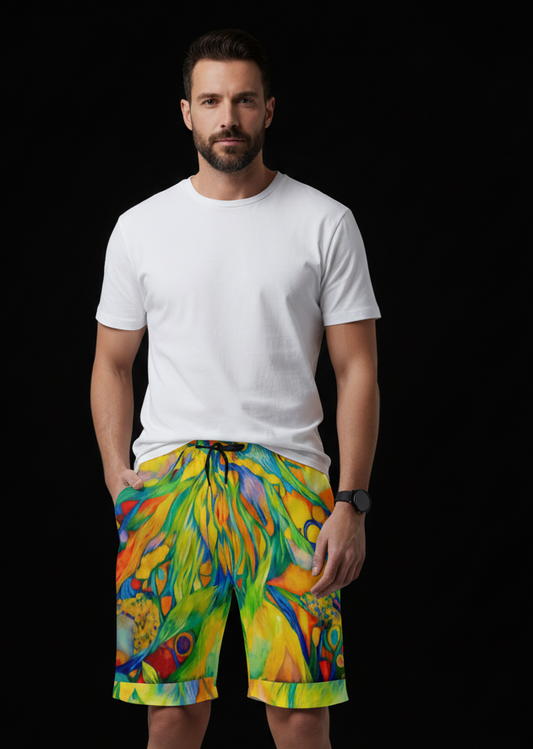“Iridescent” Men's Casual Short Pants