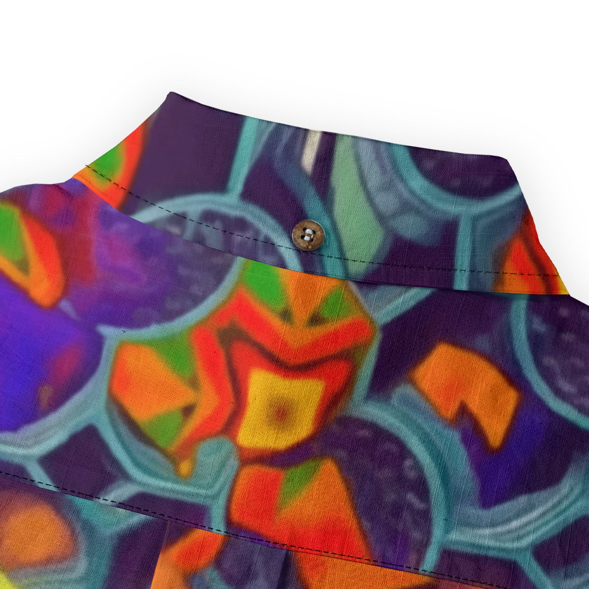 “Botanic Nebula” Men's Casual Lapel Long Sleeve Shirt|125GSM Cotton