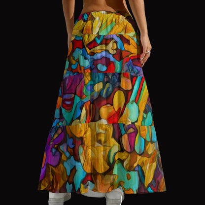 “Abundance” Women's Pleated Long Skirt