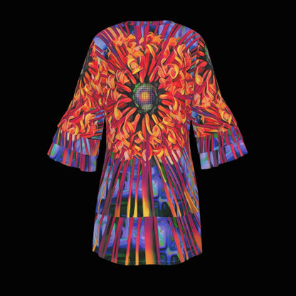 “Protea” Women's Stacked Ruffle Sleeve Dress