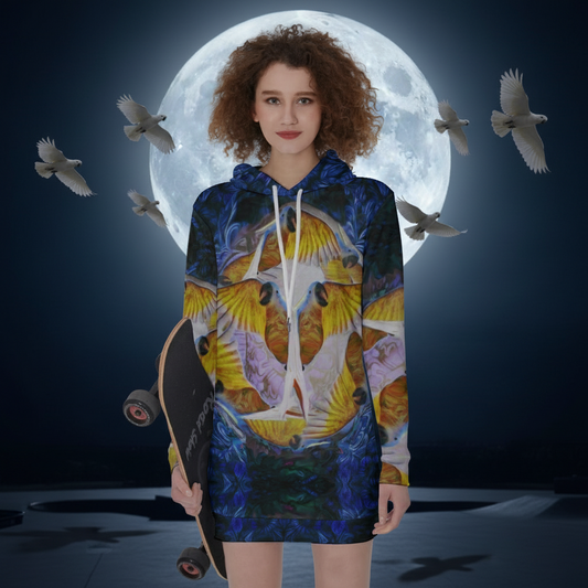 “Luna Flock” Women's Long Hoodie