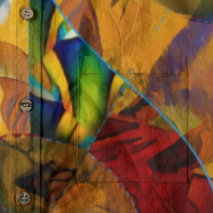 “Earthen Tessellation” Men's Breathable Cotton Shirt|125GSM