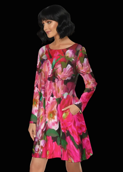 “Summer Blush” Women's Crew Neck Dress