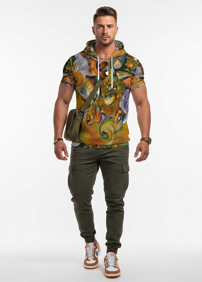 “River Stones” Men's Short Sleeve Hoodie T-Shirt