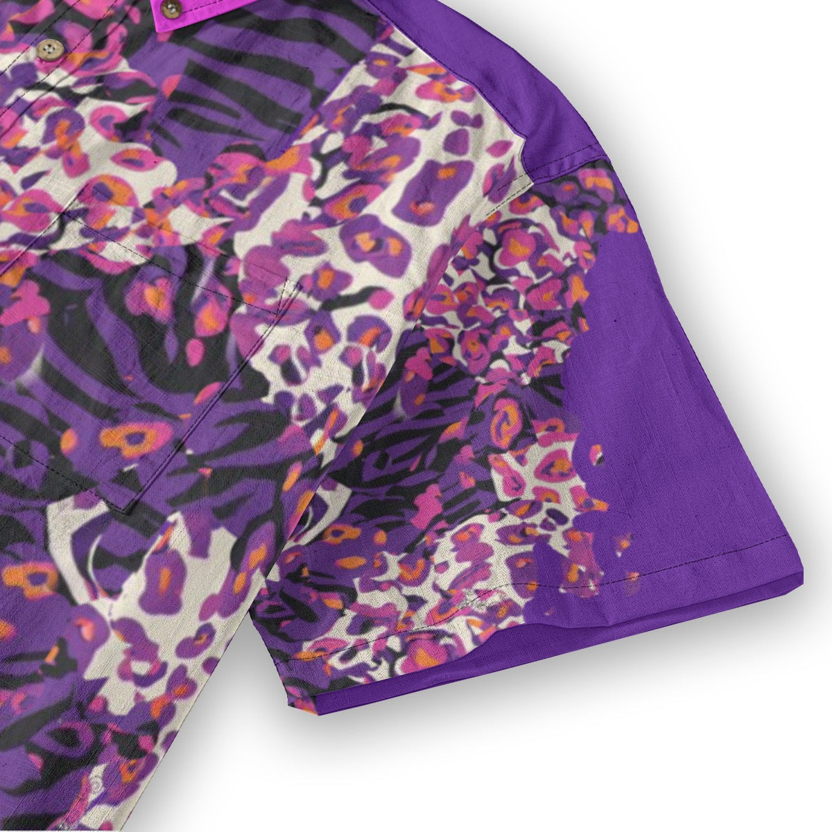 “Berry Crush Pink Collar” Men's Breathable Cotton Shirt|125GSM