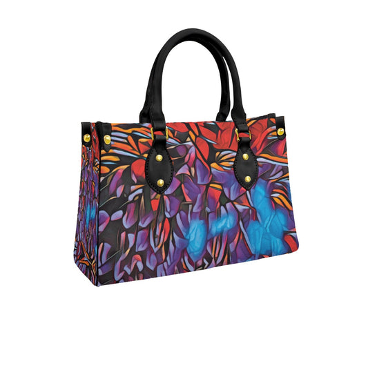“Chrysanthemum” Women's Tote Bag With Black Handle