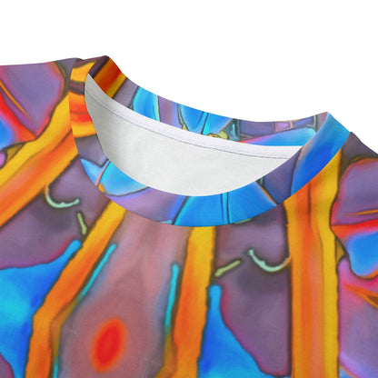 “Electric Bloom” Women's Dress | 180GSM Cotton