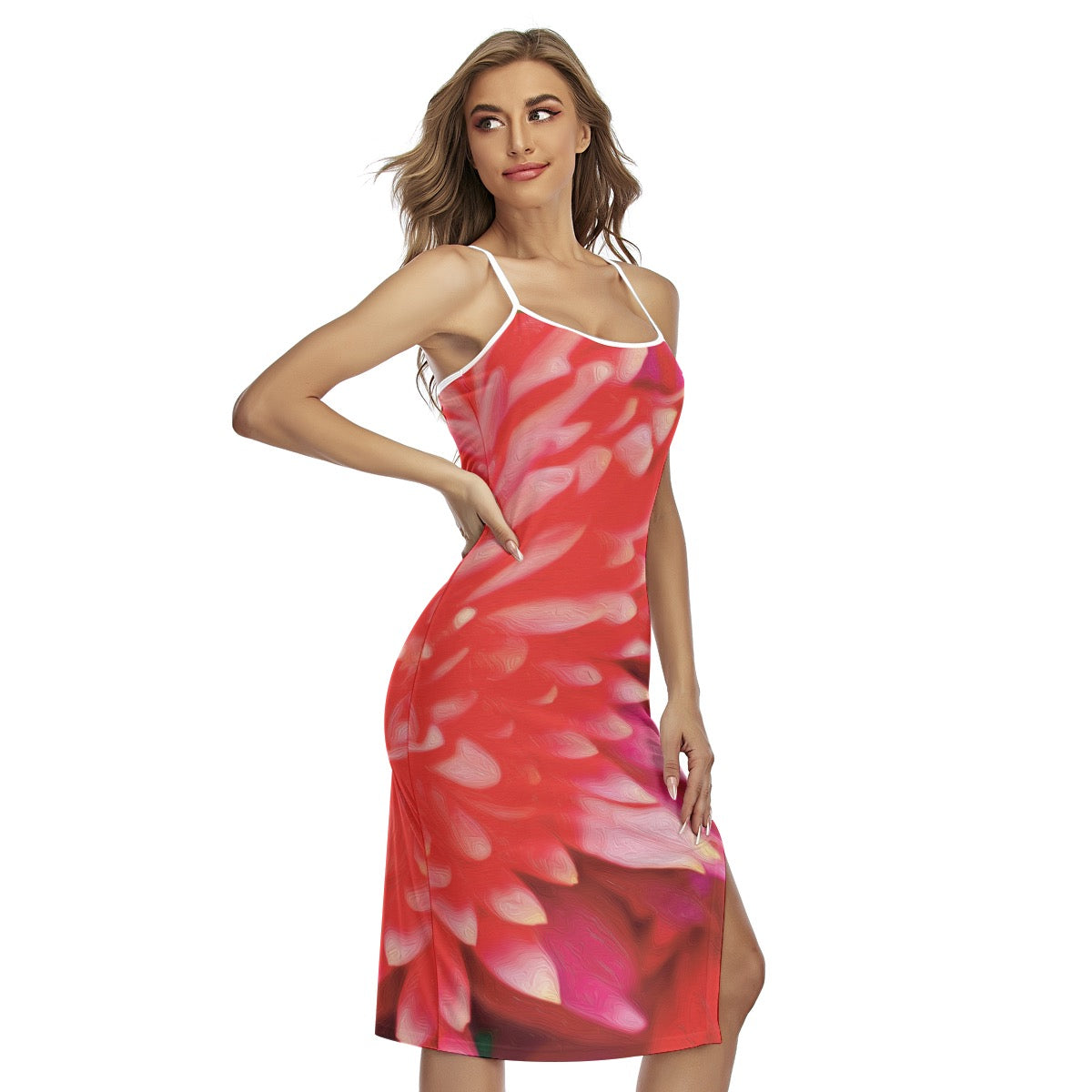 “Gerbera” Women's Back Cross Cami Dress
