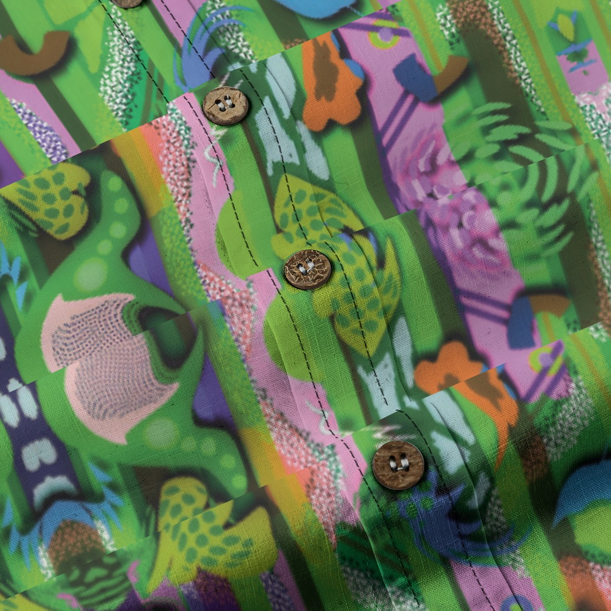 “Labyrinth” Green -Children's Shirt With Pocket | 125GSM Cotton
