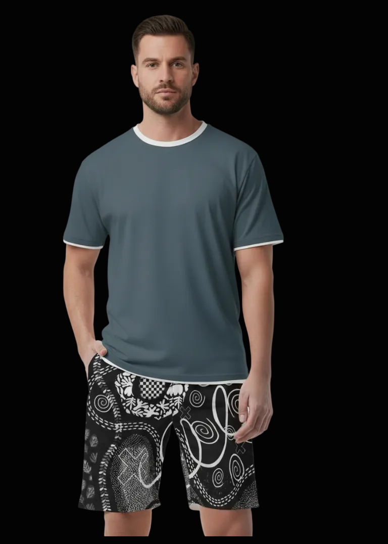 “Scribble” Casual Short Pants