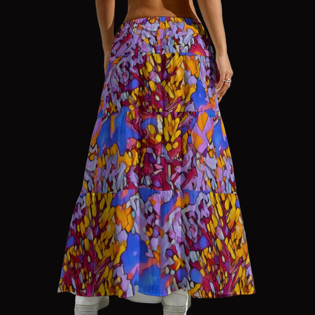“The Language of Light” Women's Pleated Long Skirt