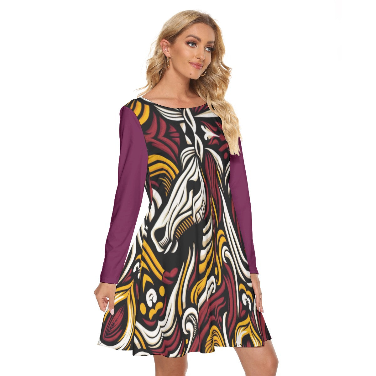 “Bronco” Women's Crew Neck Dress