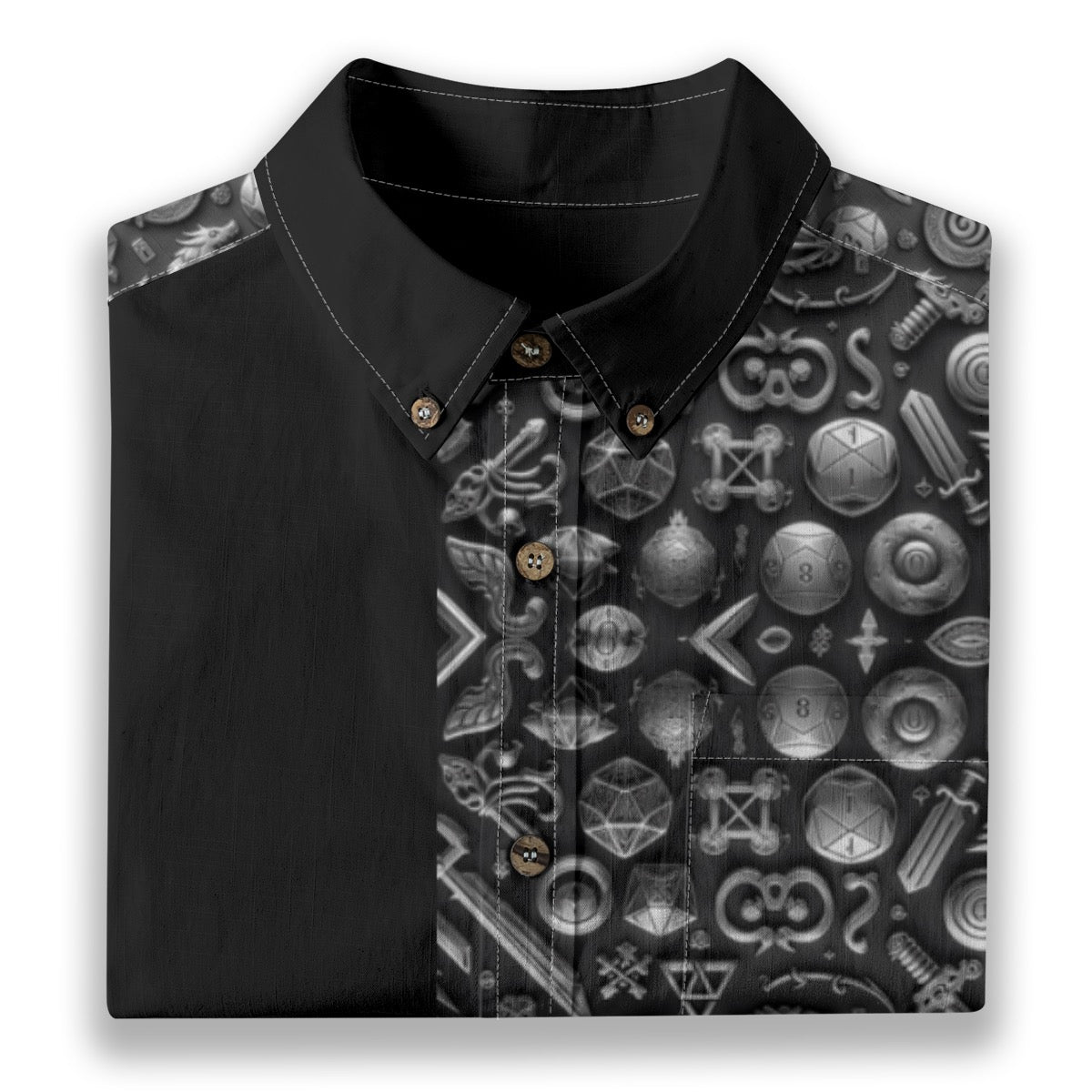 “DnD” Men's Breathable Cotton Shirt|125GSM