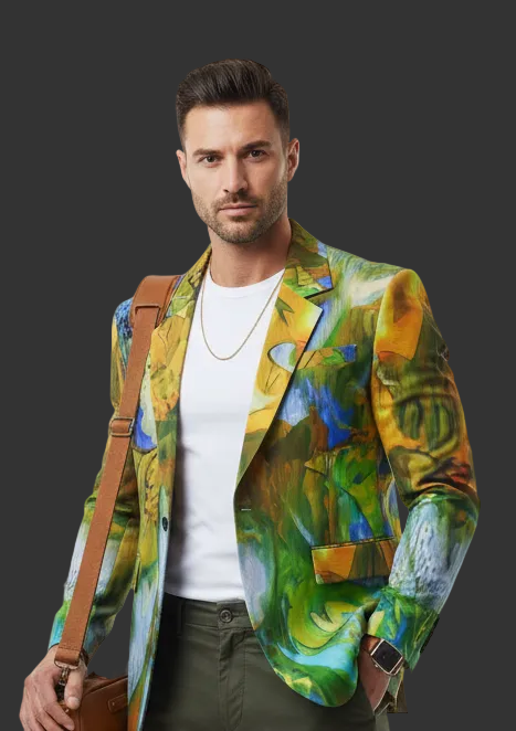 “Springbrook”  Men's Casual Flat Lapel Collar Blazer | 245GSM Cotton