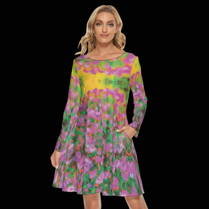 “Festival” Women's Crew Neck Dress