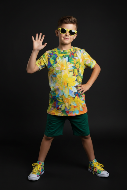 “Summer Daze” Children's Round Neck T-Shirt|145GSM Birdseye