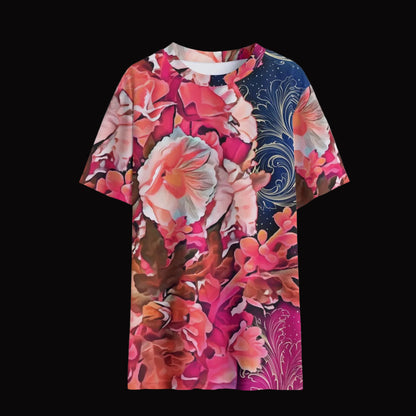 “Celestial Bloom” Children's Round Neck T-Shirt|145GSM Birdseye