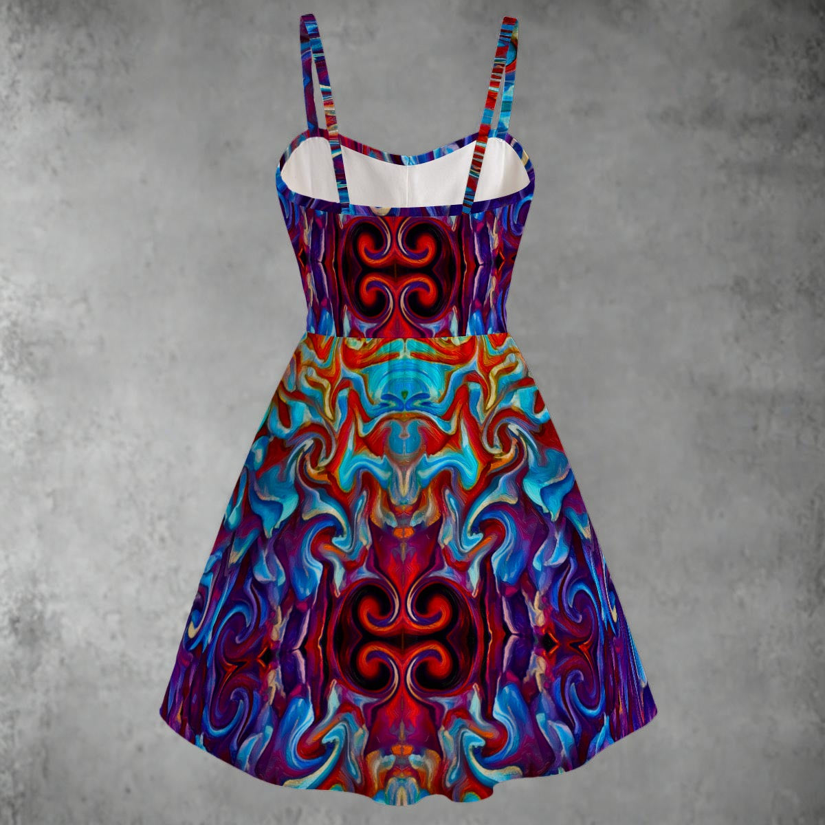 “Aurora Flare” Women's Spaghetti Strap Dress