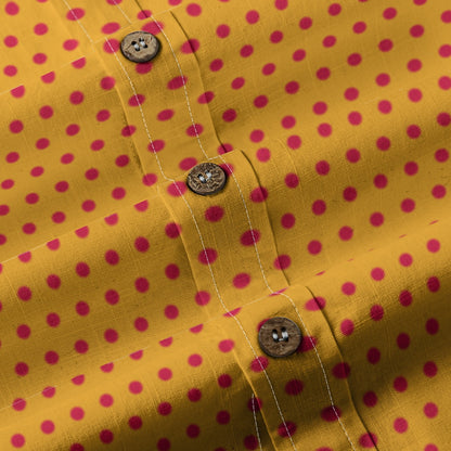 “Red Dot” Men's Breathable Cotton Shirt|125GSM