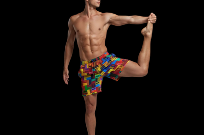 “Blocked” Men's Pocket Customizable Shorts