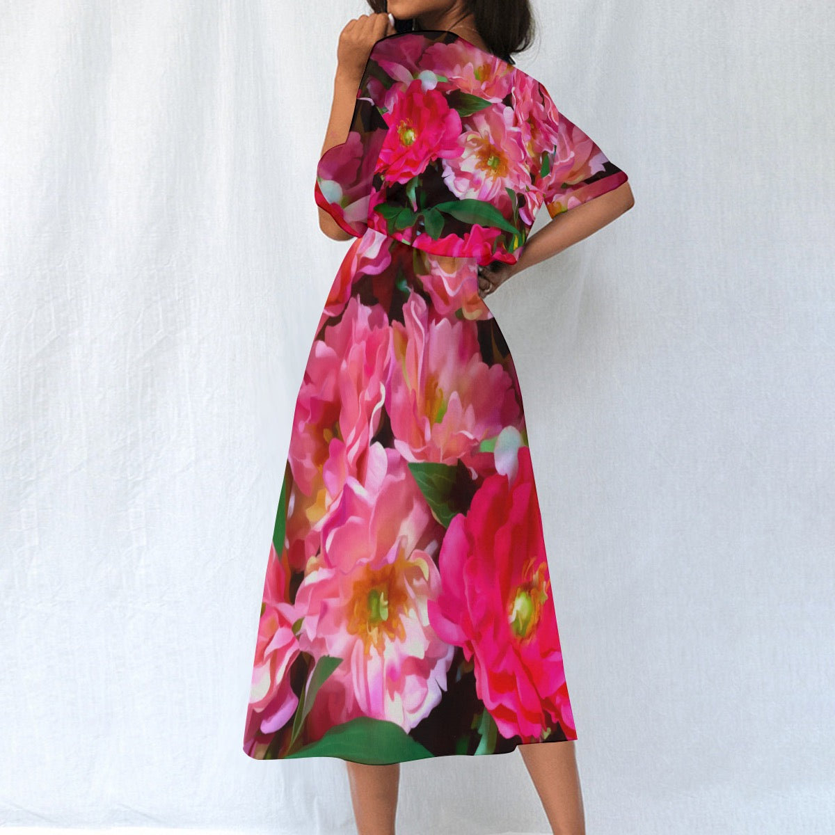 “Summer Blush” Women's Elastic Waist Dress