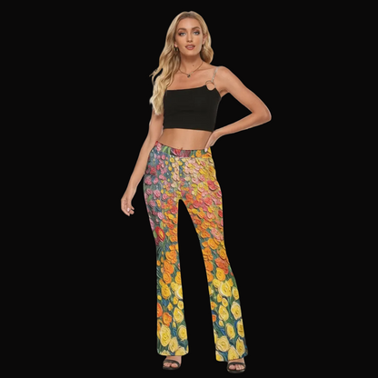 “Floriana”  Women's High Elastic Flare Pants