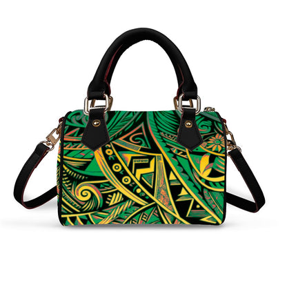 “Nesia” Classic Barrel-Shaped PU Leather Handbag